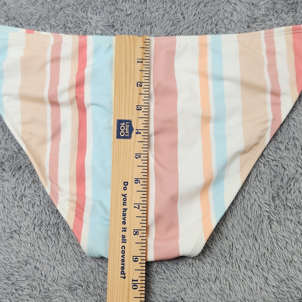 Xhilaration Bikini Bottoms Juniors L Multicolor Striped Hipster Swim 238 15 1084 - Picture 10 of 11